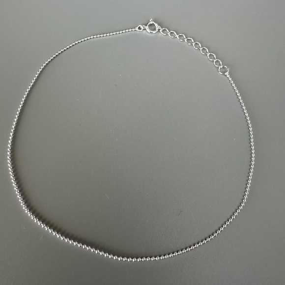 Sterling Silver Ball Bead Anklet - Picture 10 of 10